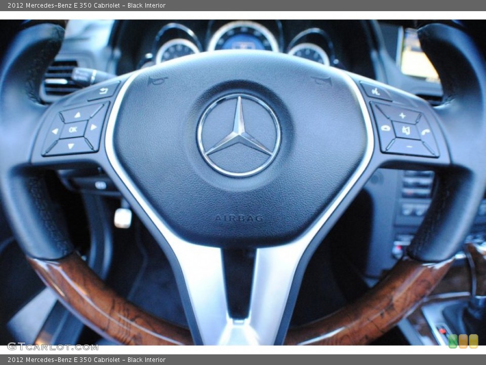 Black Interior Steering Wheel for the 2012 Mercedes-Benz E 350 Cabriolet #68508883