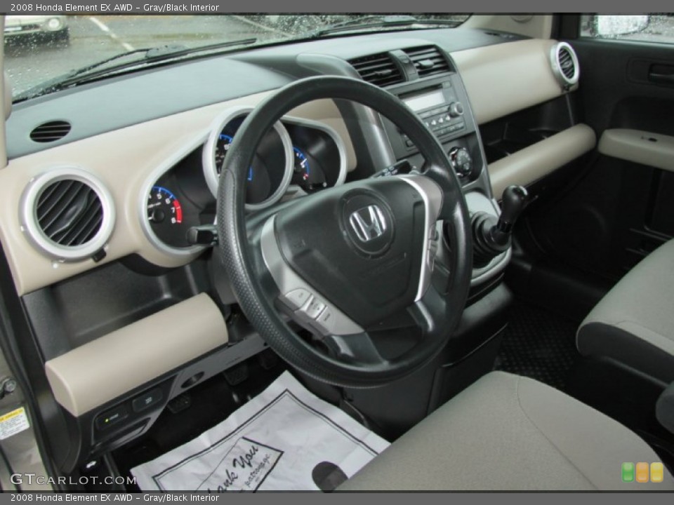 Gray/Black Interior Prime Interior for the 2008 Honda Element EX AWD #68508894