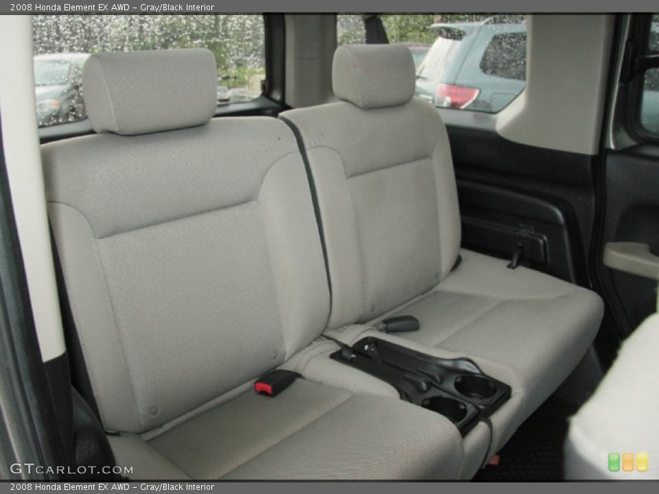 Gray/Black Interior Rear Seat for the 2008 Honda Element EX AWD #68508901