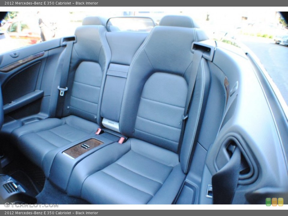 Black Interior Rear Seat for the 2012 Mercedes-Benz E 350 Cabriolet #68508904