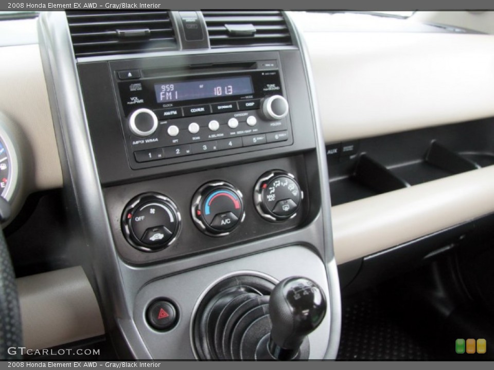 Gray/Black Interior Controls for the 2008 Honda Element EX AWD #68508913