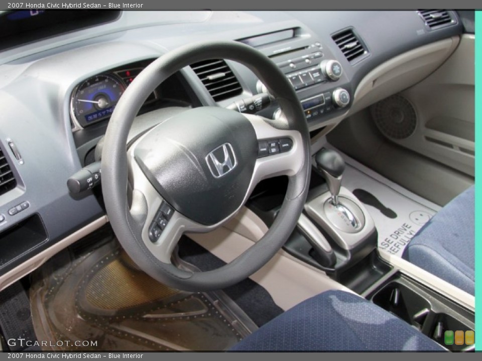 Blue Interior Dashboard for the 2007 Honda Civic Hybrid Sedan #68510884