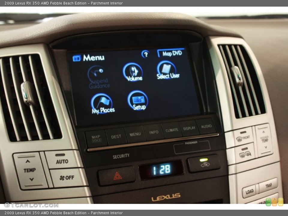 Parchment Interior Controls for the 2009 Lexus RX 350 AWD Pebble Beach Edition #68517238