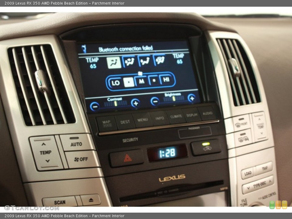 Parchment Interior Controls for the 2009 Lexus RX 350 AWD Pebble Beach Edition #68517253