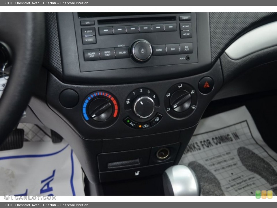 Charcoal Interior Controls for the 2010 Chevrolet Aveo LT Sedan #68518237