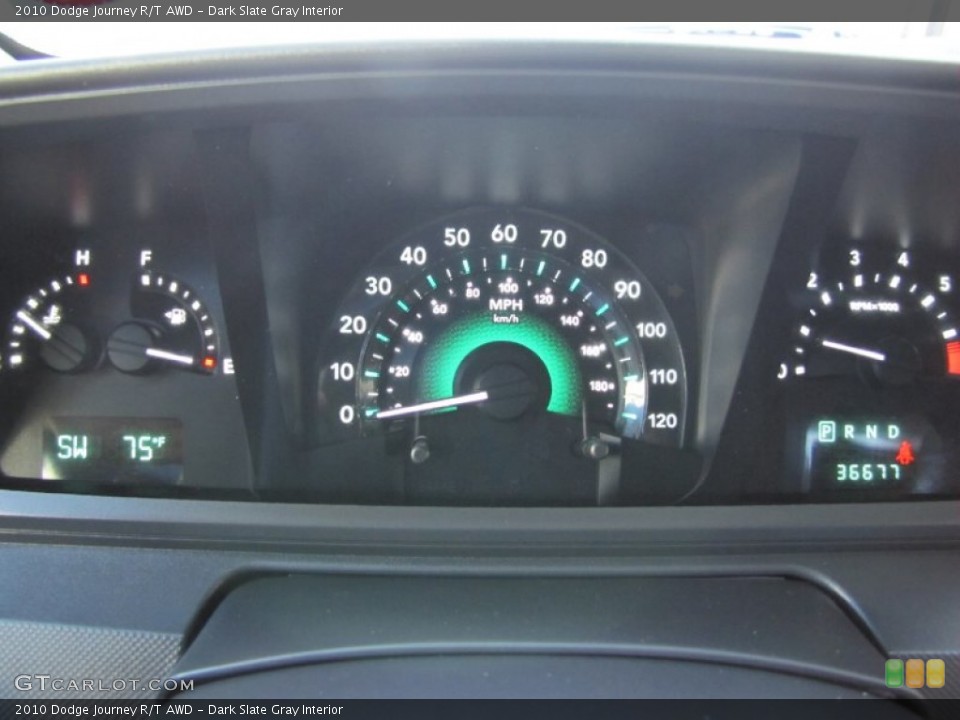 Dark Slate Gray Interior Gauges for the 2010 Dodge Journey R/T AWD #68526715
