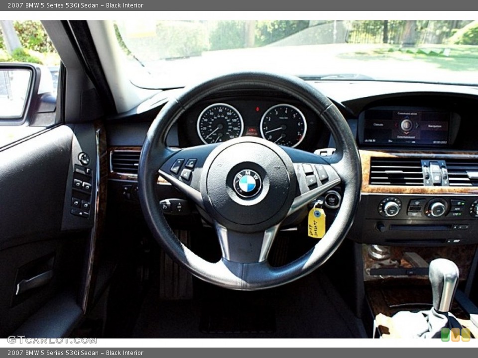 Black Interior Steering Wheel for the 2007 BMW 5 Series 530i Sedan #68527042