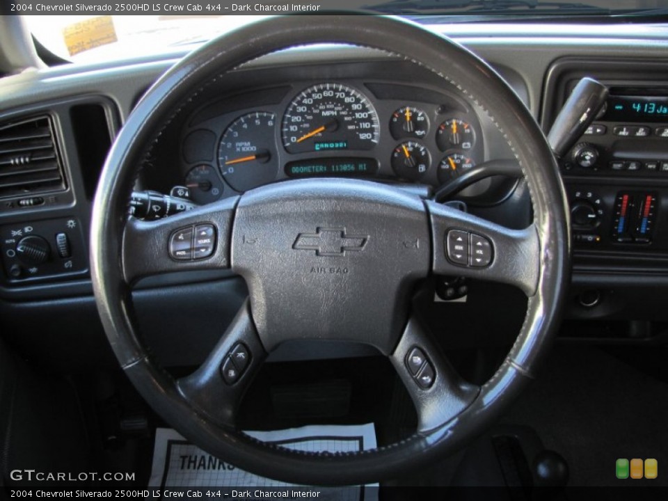 Dark Charcoal Interior Steering Wheel for the 2004 Chevrolet Silverado 2500HD LS Crew Cab 4x4 #68527324
