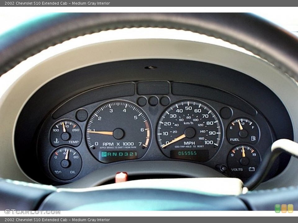 Medium Gray Interior Gauges for the 2002 Chevrolet S10 Extended Cab #68527444