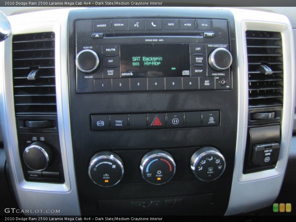 Dark Slate/Medium Graystone Interior Controls for the 2010 Dodge Ram 2500 Laramie Mega Cab 4x4 #68528008