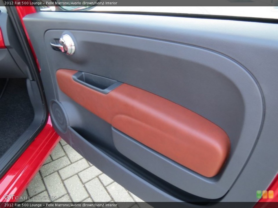 Pelle Marrone/Avorio (Brown/Ivory) Interior Door Panel for the 2012 Fiat 500 Lounge #68528170