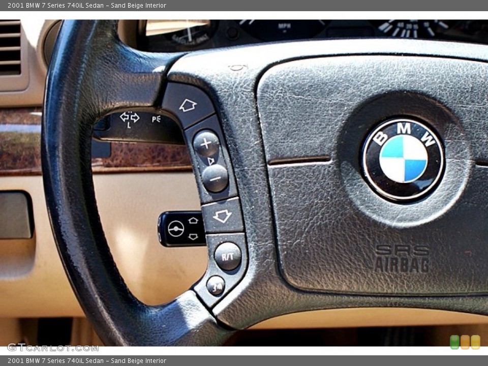 Sand Beige Interior Controls for the 2001 BMW 7 Series 740iL Sedan #68528266