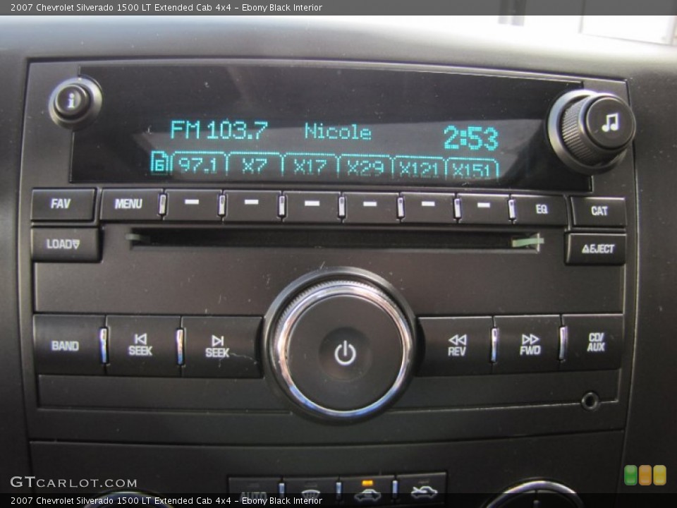 Ebony Black Interior Audio System for the 2007 Chevrolet Silverado 1500 LT Extended Cab 4x4 #68528377