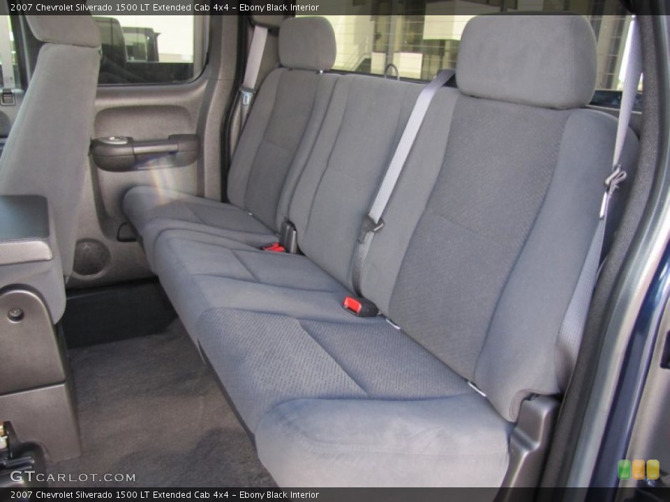 Ebony Black Interior Rear Seat for the 2007 Chevrolet Silverado 1500 LT Extended Cab 4x4 #68528443