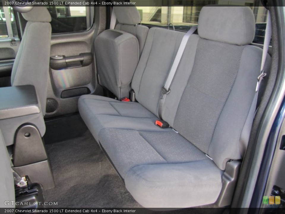 Ebony Black Interior Rear Seat for the 2007 Chevrolet Silverado 1500 LT Extended Cab 4x4 #68528452