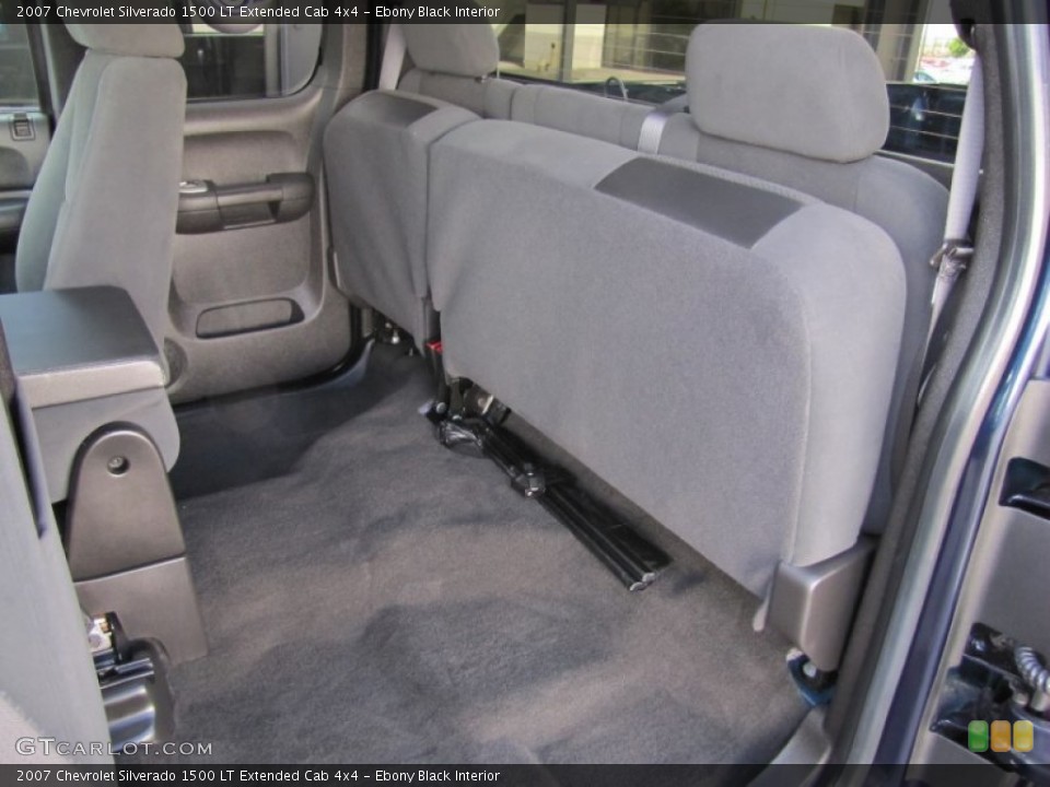 Ebony Black Interior Rear Seat for the 2007 Chevrolet Silverado 1500 LT Extended Cab 4x4 #68528461