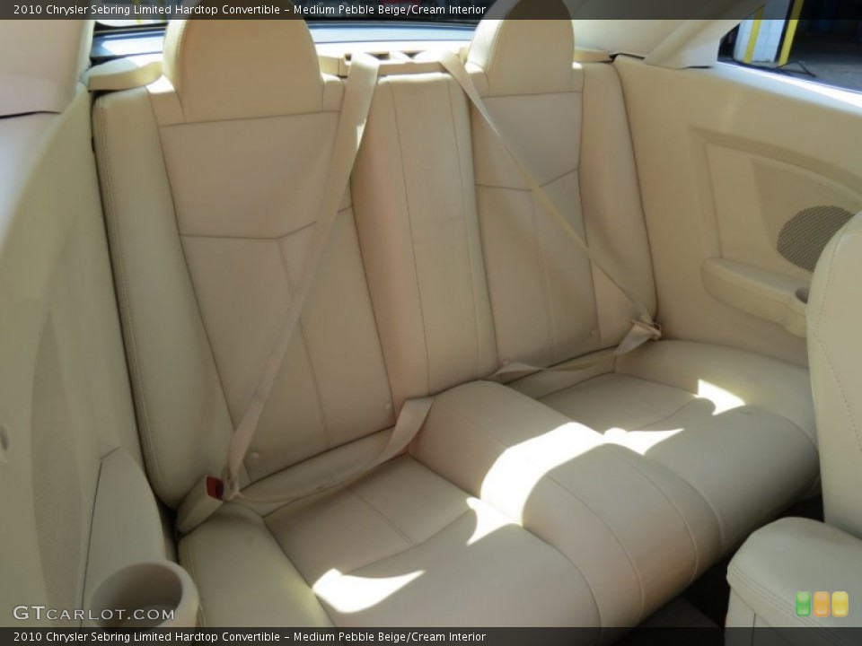 Medium Pebble Beige/Cream Interior Rear Seat for the 2010 Chrysler Sebring Limited Hardtop Convertible #68528599