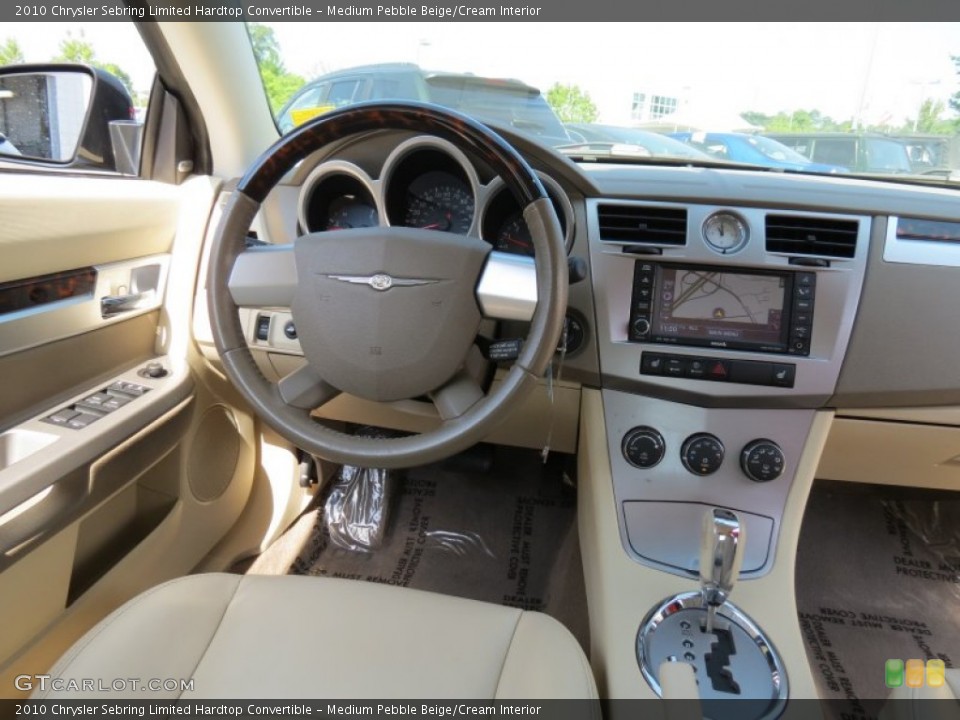 Medium Pebble Beige/Cream Interior Dashboard for the 2010 Chrysler Sebring Limited Hardtop Convertible #68528644