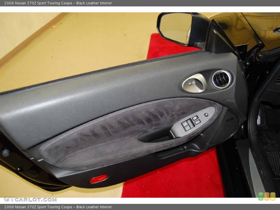 Black Leather Interior Door Panel for the 2009 Nissan 370Z Sport Touring Coupe #68529082
