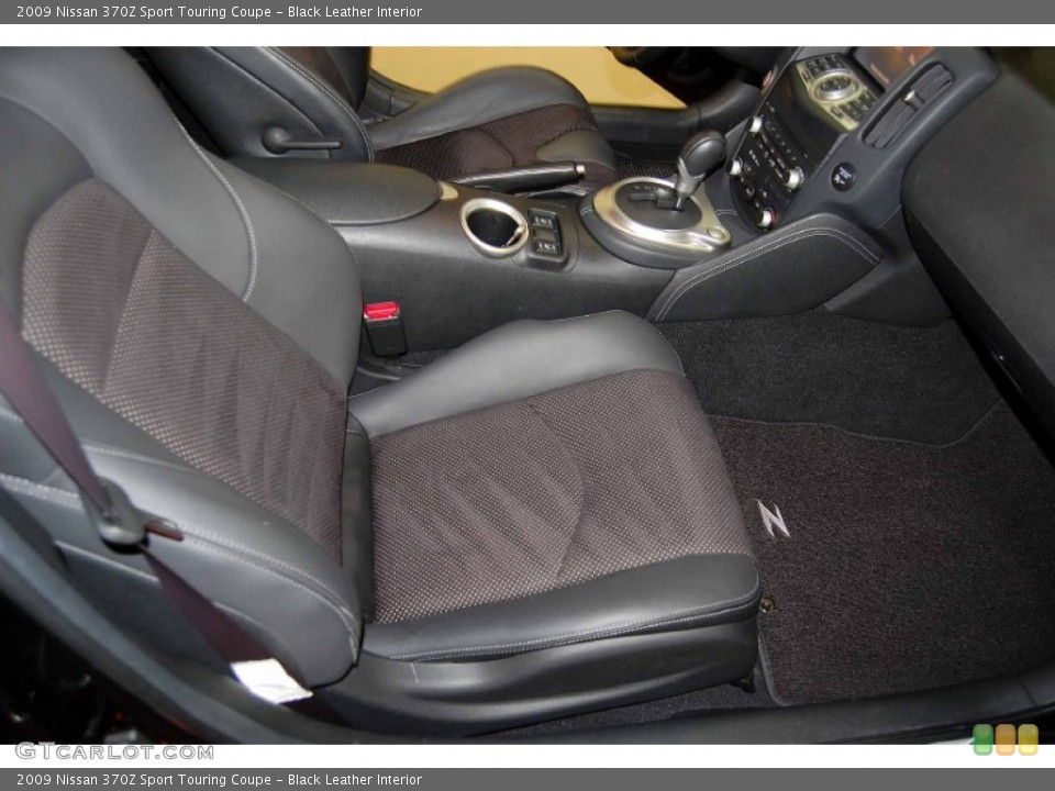 Black Leather Interior Front Seat for the 2009 Nissan 370Z Sport Touring Coupe #68529133
