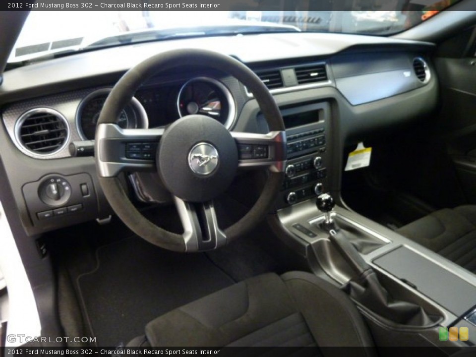 Charcoal Black Recaro Sport Seats 2012 Ford Mustang Interiors