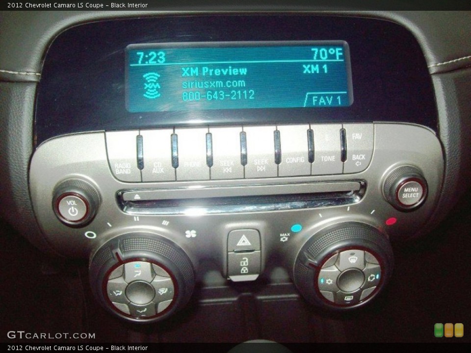 Black Interior Controls for the 2012 Chevrolet Camaro LS Coupe #68531677