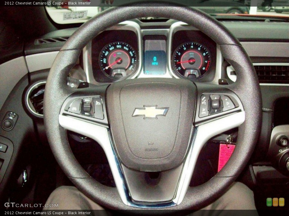 Black Interior Steering Wheel for the 2012 Chevrolet Camaro LS Coupe #68531809