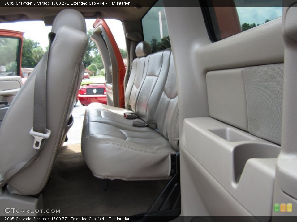 Tan Interior Rear Seat for the 2005 Chevrolet Silverado 1500 Z71 Extended Cab 4x4 #68533019