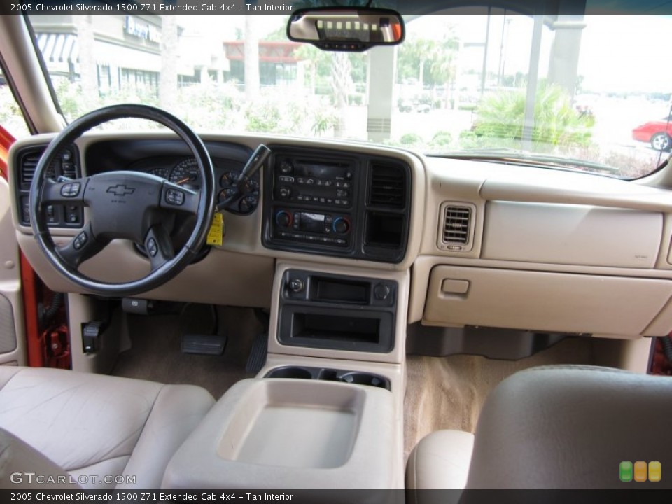 Tan Interior Dashboard for the 2005 Chevrolet Silverado 1500 Z71 Extended Cab 4x4 #68533075
