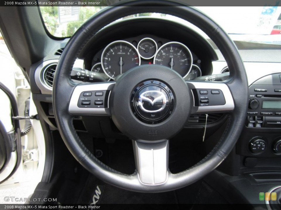 Black Interior Steering Wheel for the 2008 Mazda MX-5 Miata Sport Roadster #68533654