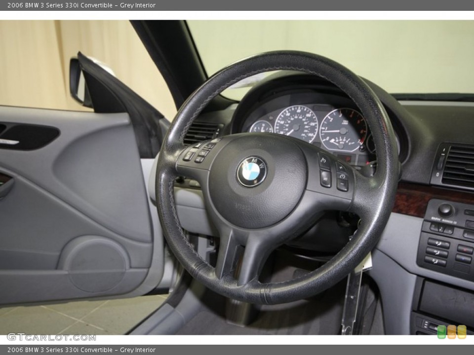 Grey Interior Steering Wheel for the 2006 BMW 3 Series 330i Convertible #68534005