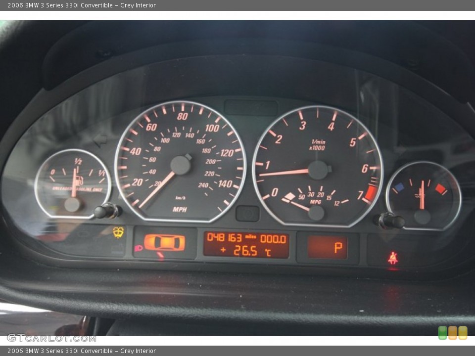 Grey Interior Gauges for the 2006 BMW 3 Series 330i Convertible #68534086