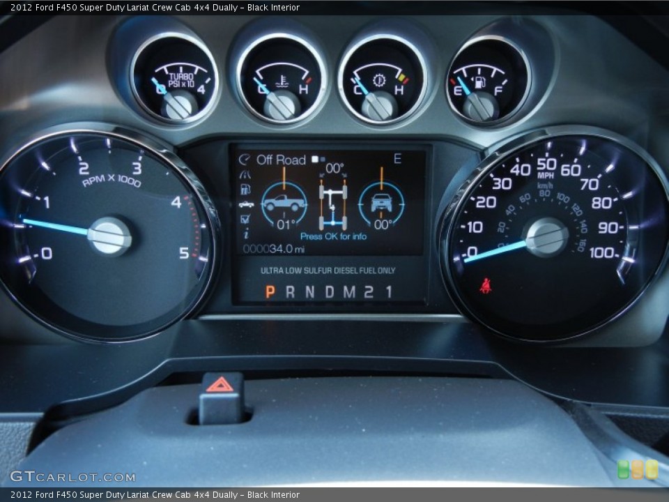 Black Interior Gauges for the 2012 Ford F450 Super Duty Lariat Crew Cab 4x4 Dually #68535241