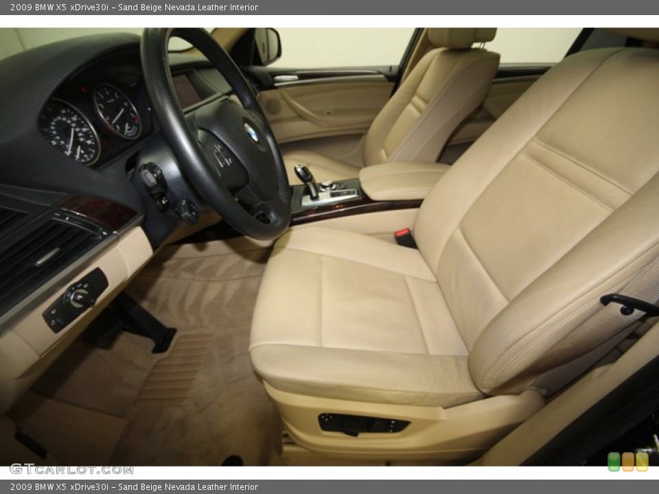 Sand Beige Nevada Leather Interior Front Seat for the 2009 BMW X5 xDrive30i #68536393