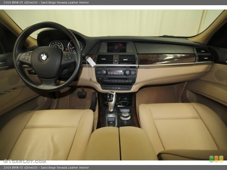 Sand Beige Nevada Leather Interior Dashboard for the 2009 BMW X5 xDrive30i #68536400
