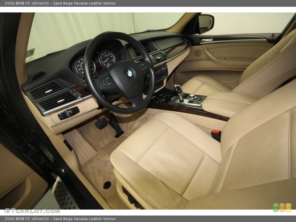 Sand Beige Nevada Leather Interior Front Seat for the 2009 BMW X5 xDrive30i #68536498