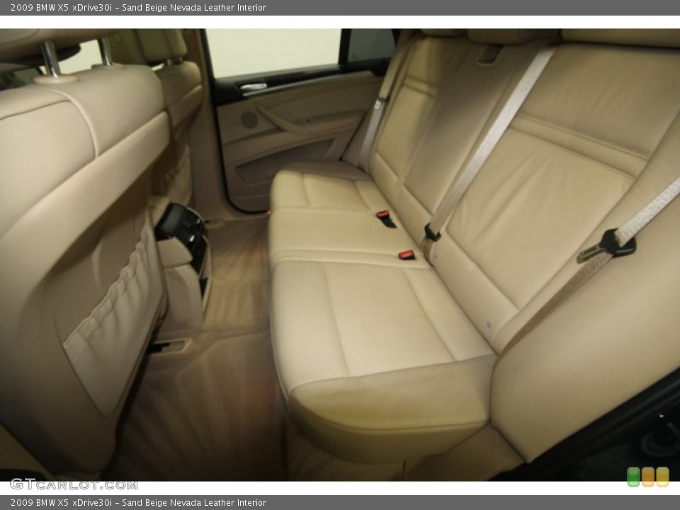 Sand Beige Nevada Leather Interior Rear Seat for the 2009 BMW X5 xDrive30i #68536504