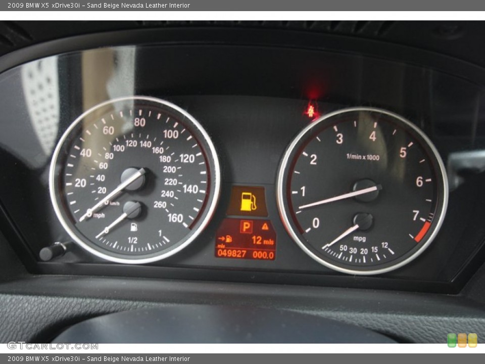 Sand Beige Nevada Leather Interior Gauges for the 2009 BMW X5 xDrive30i #68536771