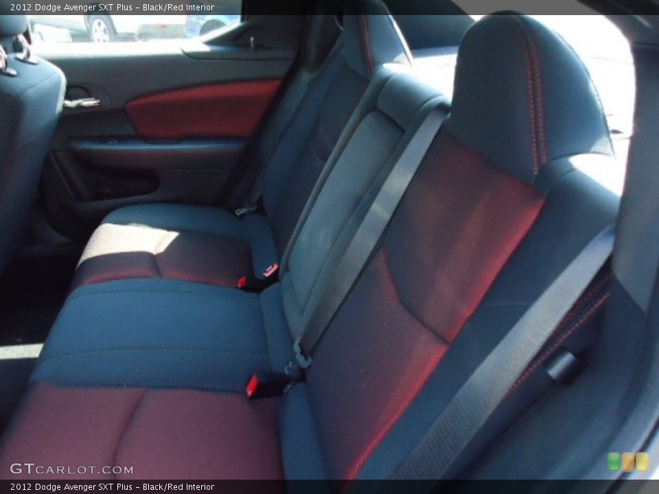 Black/Red Interior Rear Seat for the 2012 Dodge Avenger SXT Plus #68536795