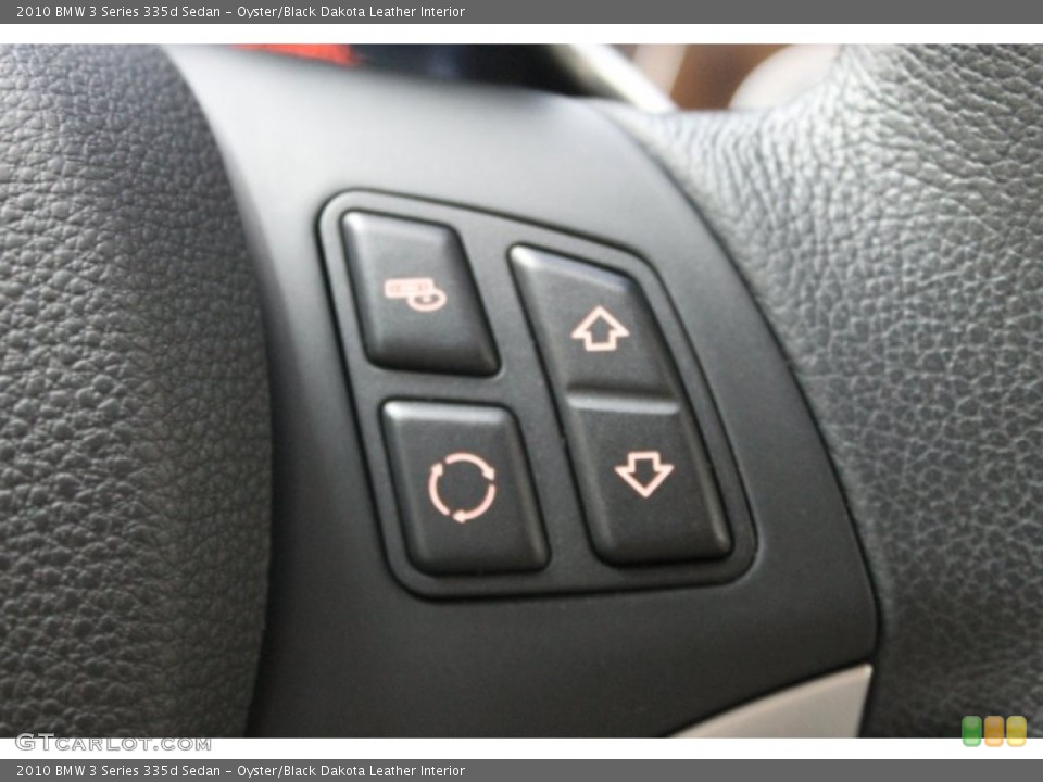 Oyster/Black Dakota Leather Interior Controls for the 2010 BMW 3 Series 335d Sedan #68536825