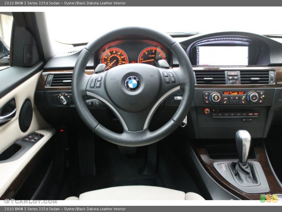 Oyster/Black Dakota Leather Interior Dashboard for the 2010 BMW 3 Series 335d Sedan #68536866