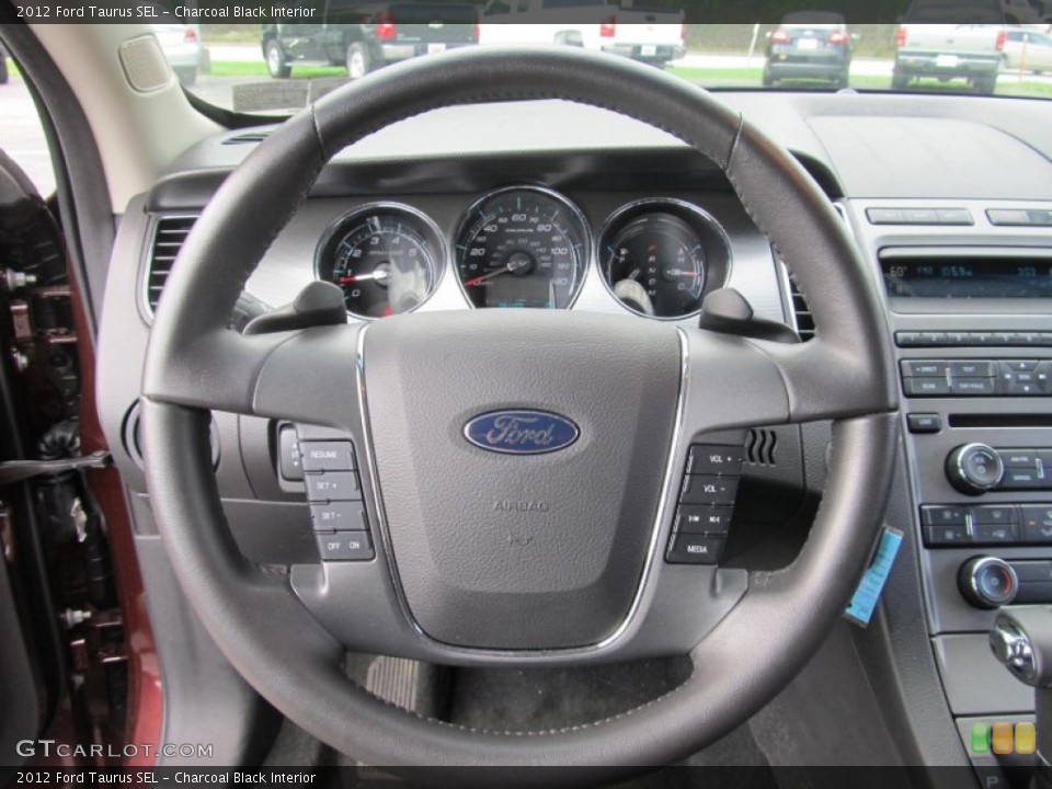 Charcoal Black Interior Steering Wheel for the 2012 Ford Taurus SEL #68538667