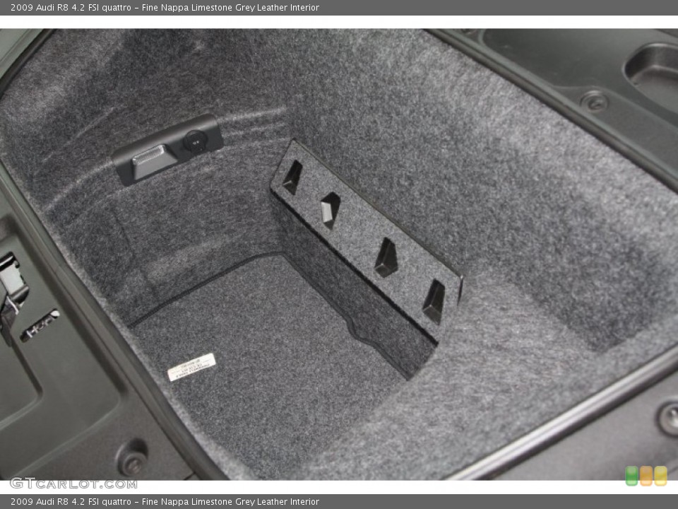 Fine Nappa Limestone Grey Leather Interior Trunk for the 2009 Audi R8 4.2 FSI quattro #68538729