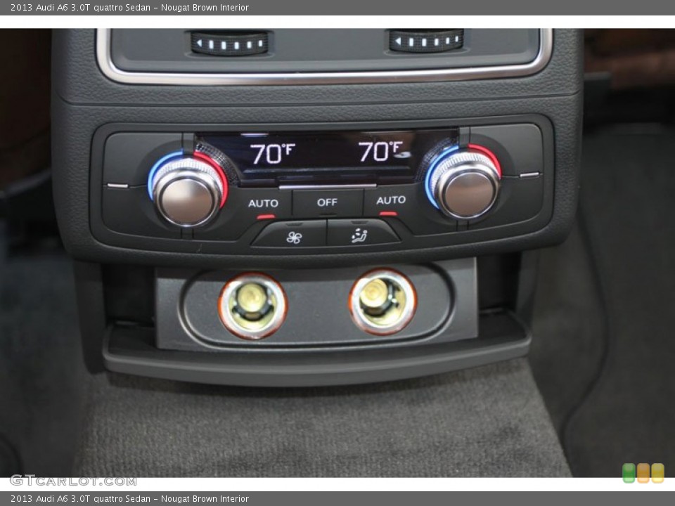 Nougat Brown Interior Controls for the 2013 Audi A6 3.0T quattro Sedan #68539156
