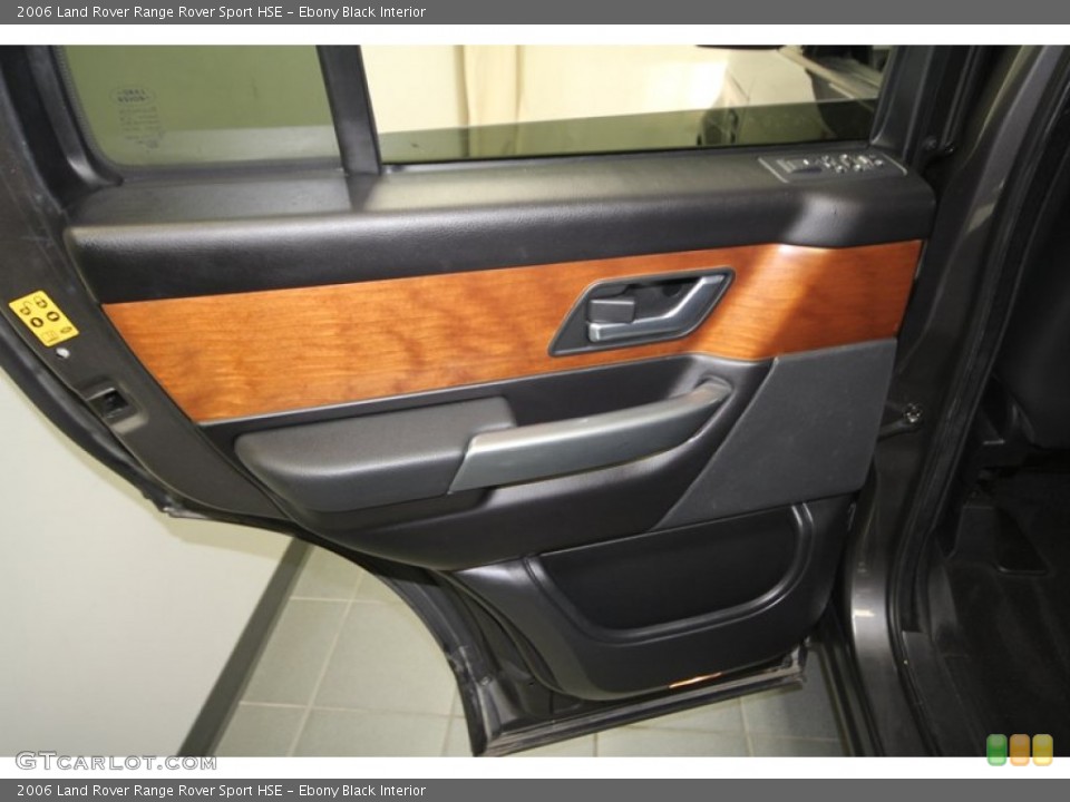 Ebony Black Interior Door Panel for the 2006 Land Rover Range Rover Sport HSE #68539390