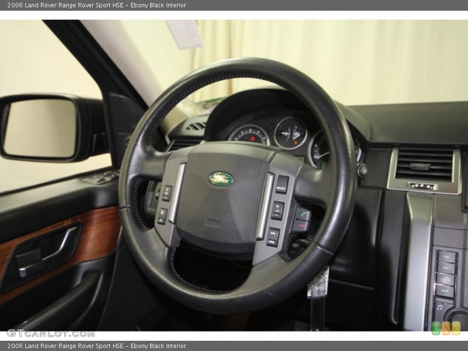 Ebony Black Interior Steering Wheel for the 2006 Land Rover Range Rover Sport HSE #68539423