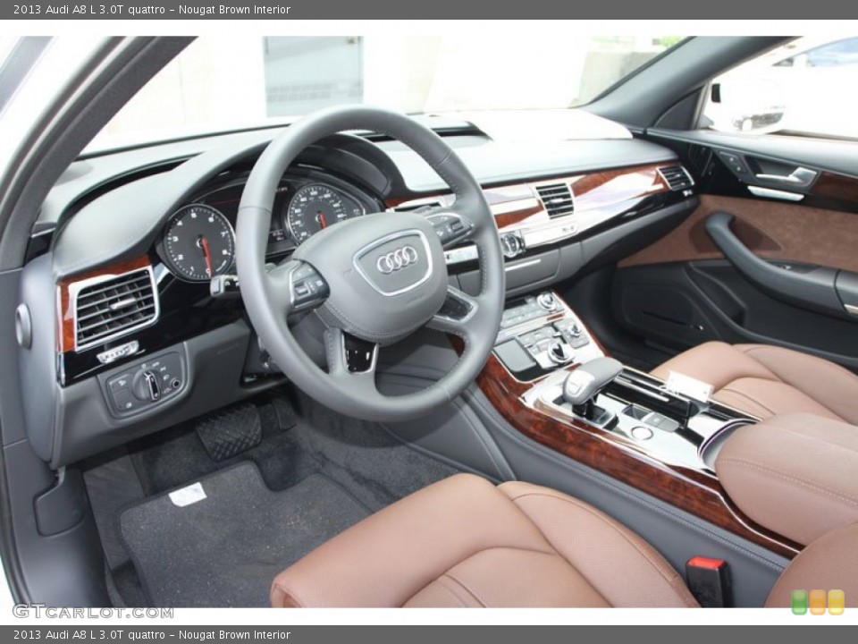 Nougat Brown Interior Prime Interior for the 2013 Audi A8 L 3.0T quattro #68541016