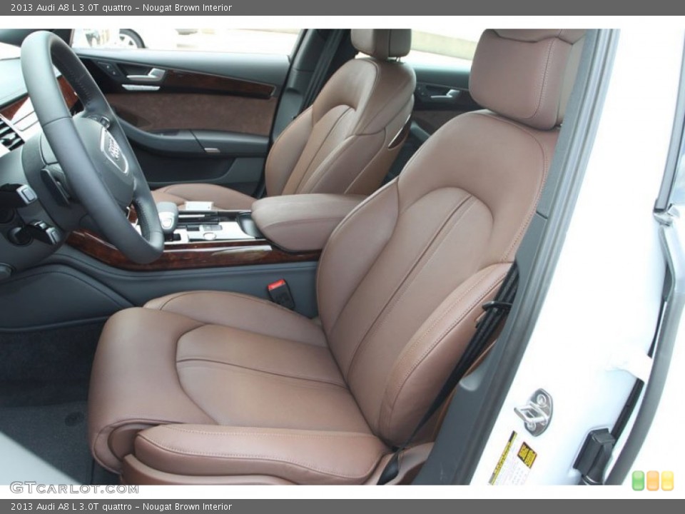 Nougat Brown Interior Front Seat for the 2013 Audi A8 L 3.0T quattro #68541022