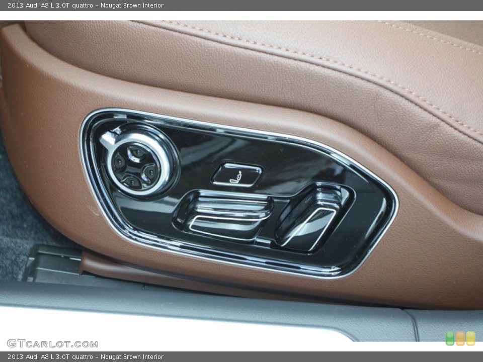 Nougat Brown Interior Controls for the 2013 Audi A8 L 3.0T quattro #68541031