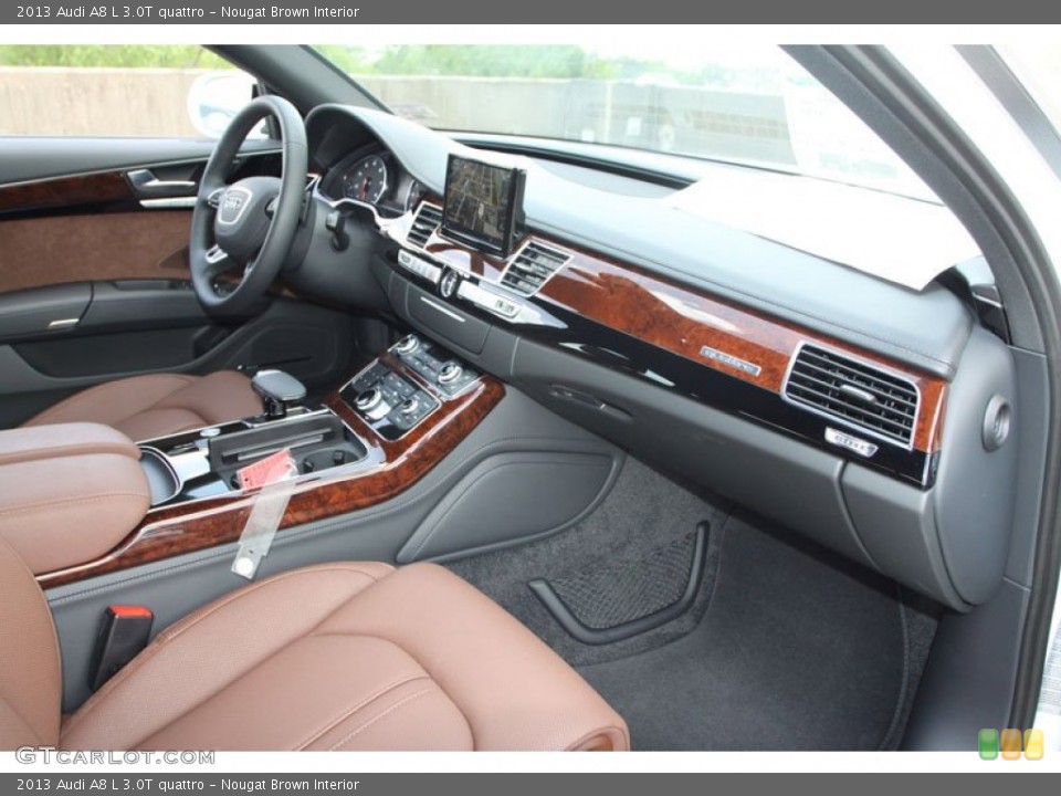 Nougat Brown Interior Dashboard for the 2013 Audi A8 L 3.0T quattro #68541154